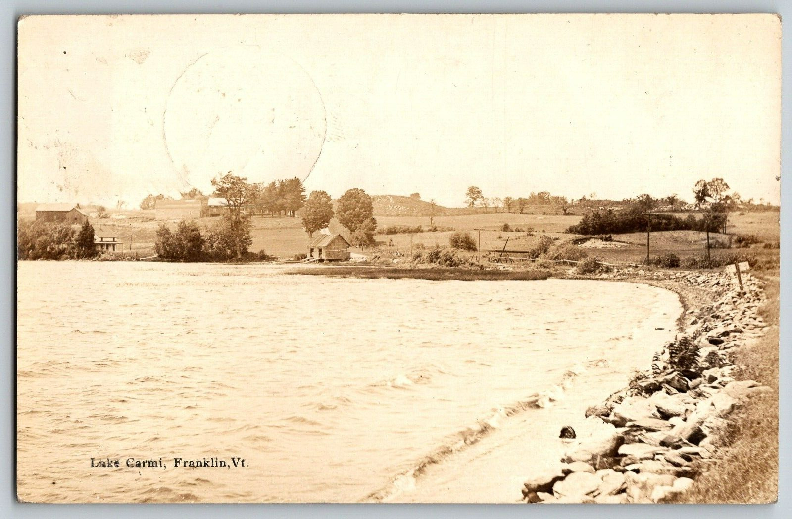 RPPC Real Photo Postcard - Vermont Vt, Franklin - Lake Carmi - Posted