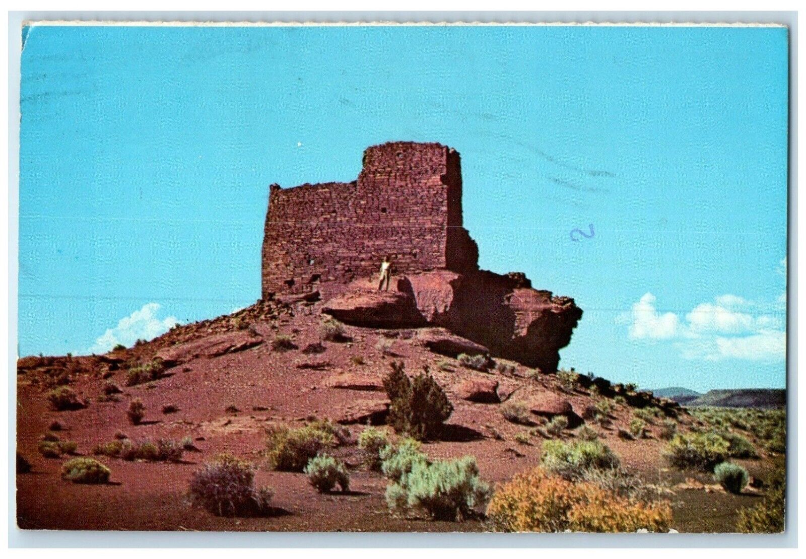 1975 Wupatki National Monument Arizona AZ, Three Story Pueblo Vintage Postcard