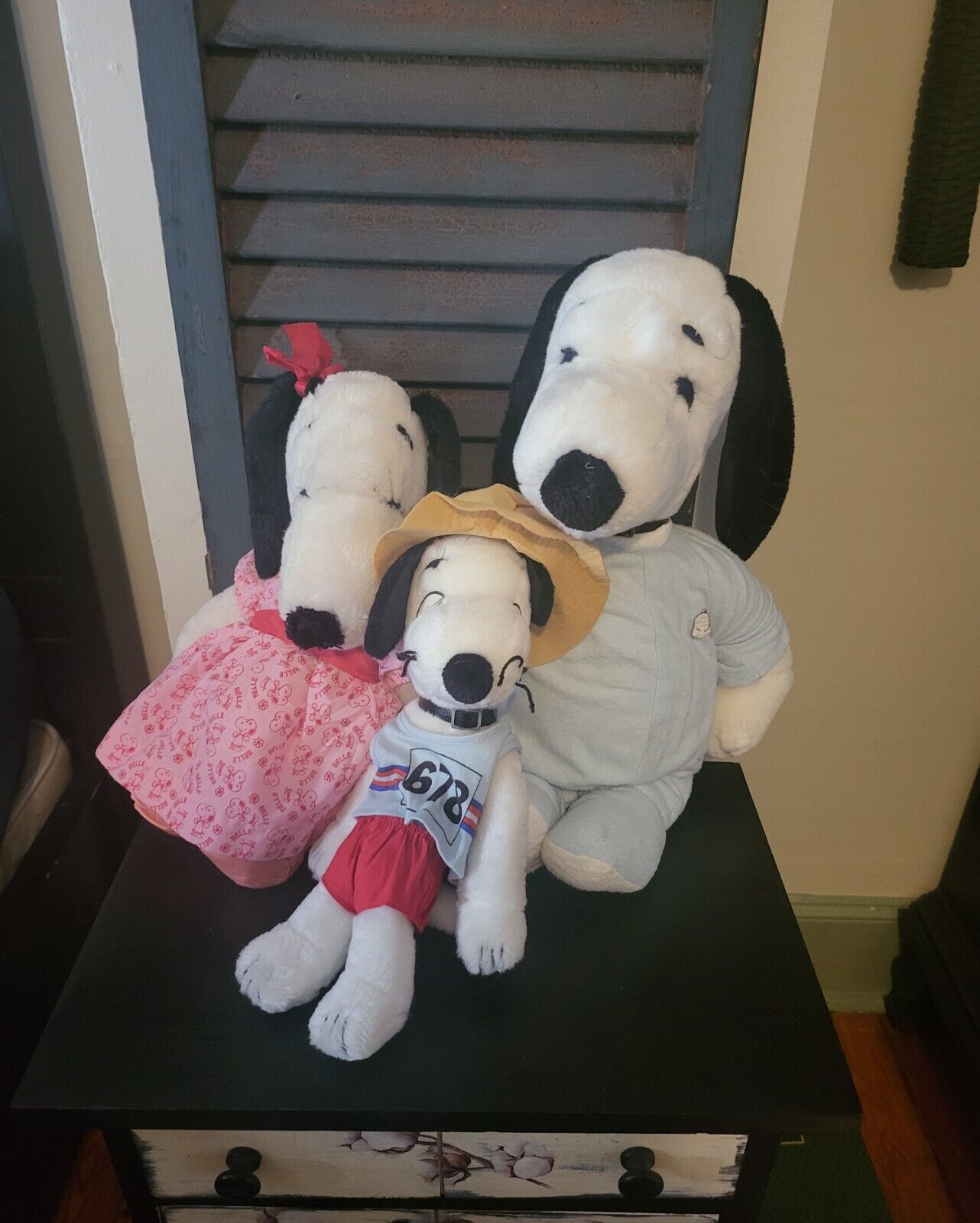 Lot of 3 Vintage Plush Snoopy 
