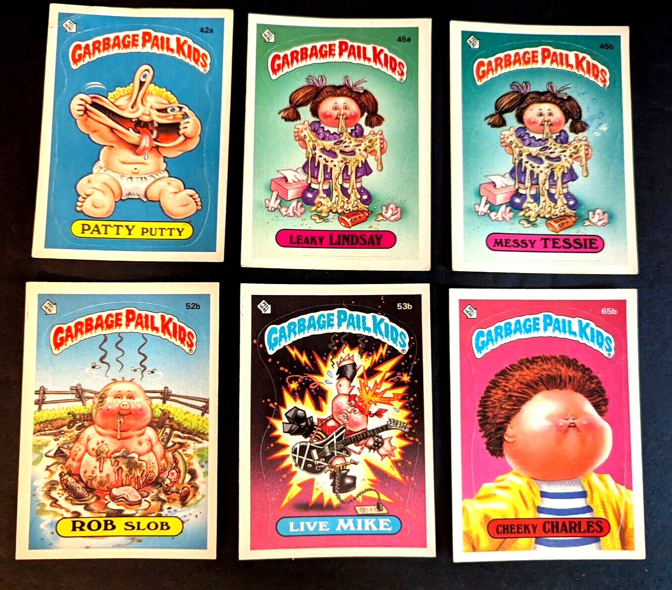 Lot Of 6 Topps Garbage Pail Kid Cards 1985 2nd Series VG - EXC