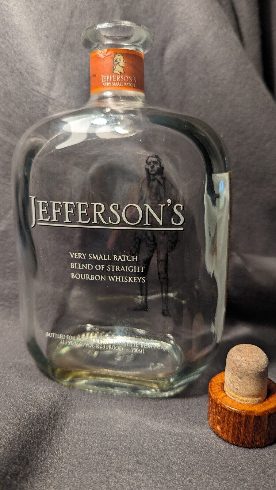 EMPTY Jefferson\'s Very Small Batch Blended Kentucky Bourbon Whiskey bottle 750ml