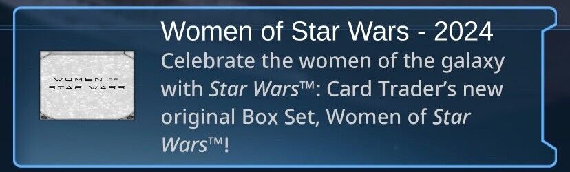 TOPPS STAR WARS CARD TRADER WOMEN OF SW 24 W2 RARE + UC 115 CARD SET NO WB/EVENT