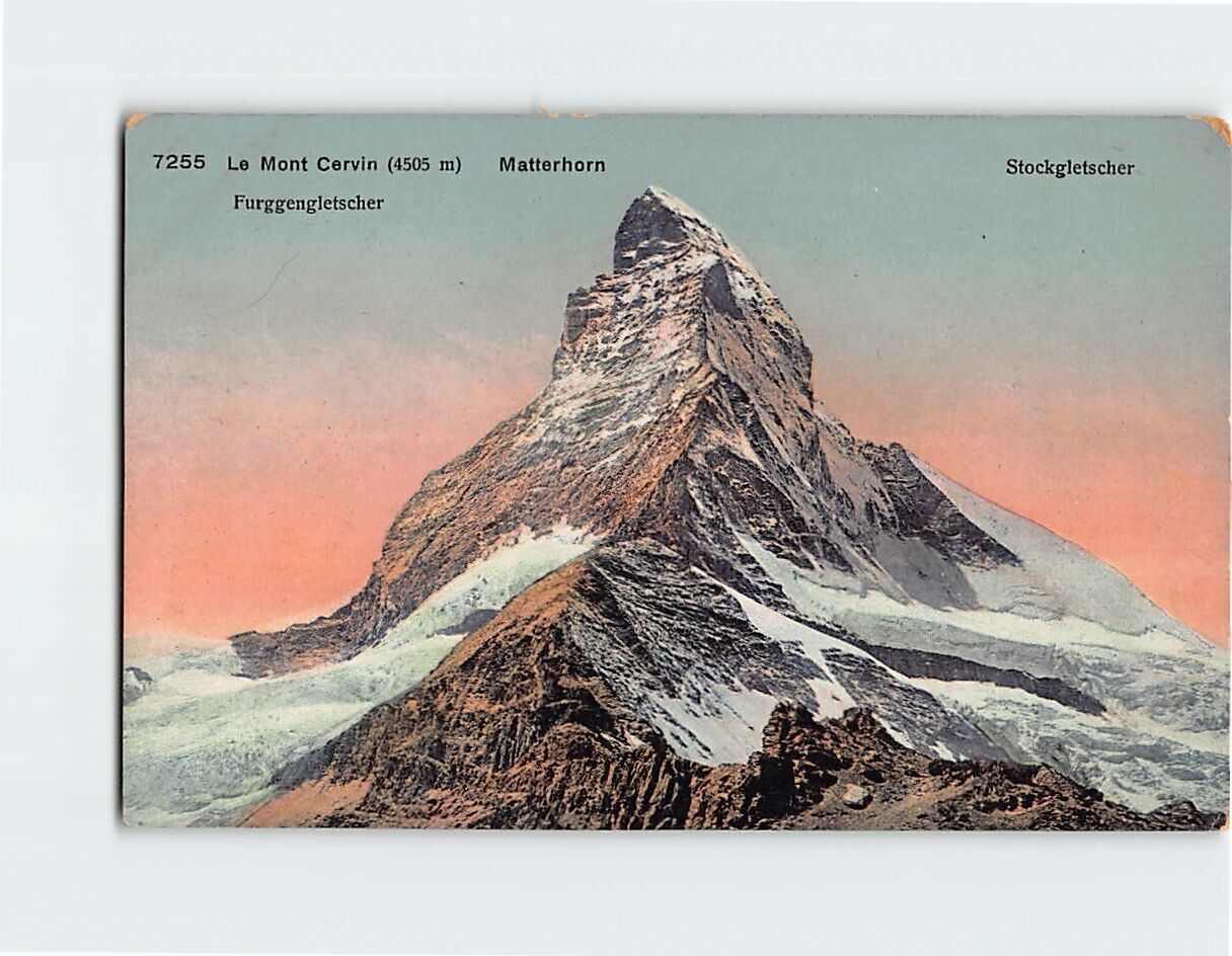 Postcard Matterhorn Mountain Alps Europe