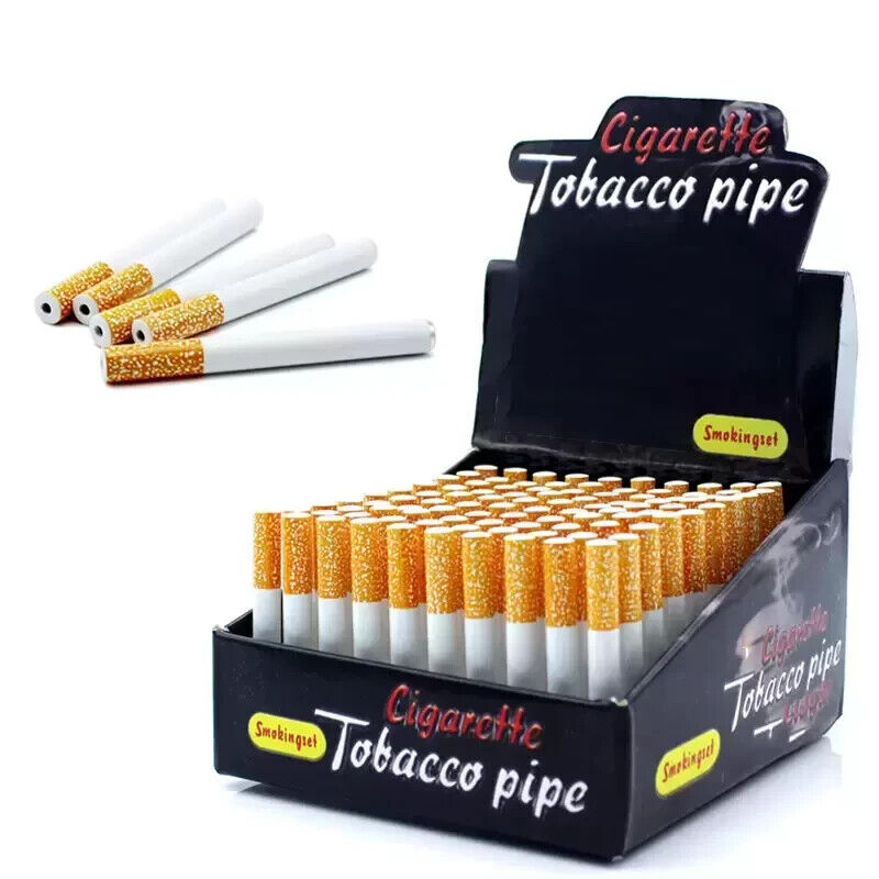 100x One Hitter Metal Cigarette PipeTobacco Smoking  Long 3\
