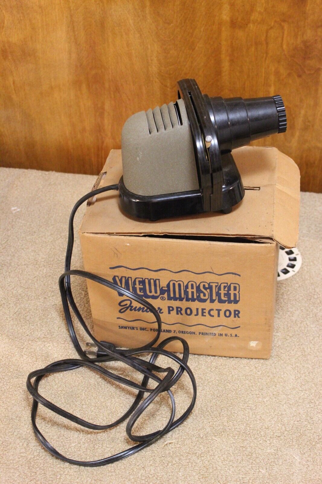 Vintage Sawyer’s View Master Junior Projector w/original box 1950s Tested Works