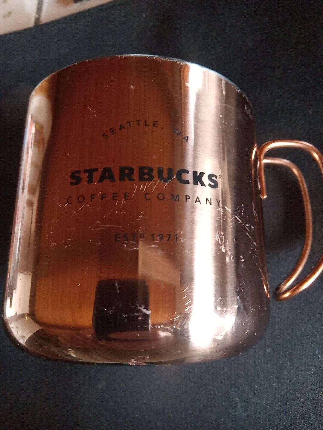Starbucks Gatherings 12oz Mug Copper Metal Stainless Steel Good For Your Health
