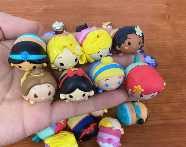 8PCS/SET New Disney TSUM TSUM Mini Princess Ariel Action Figures PVC Toys Dolls