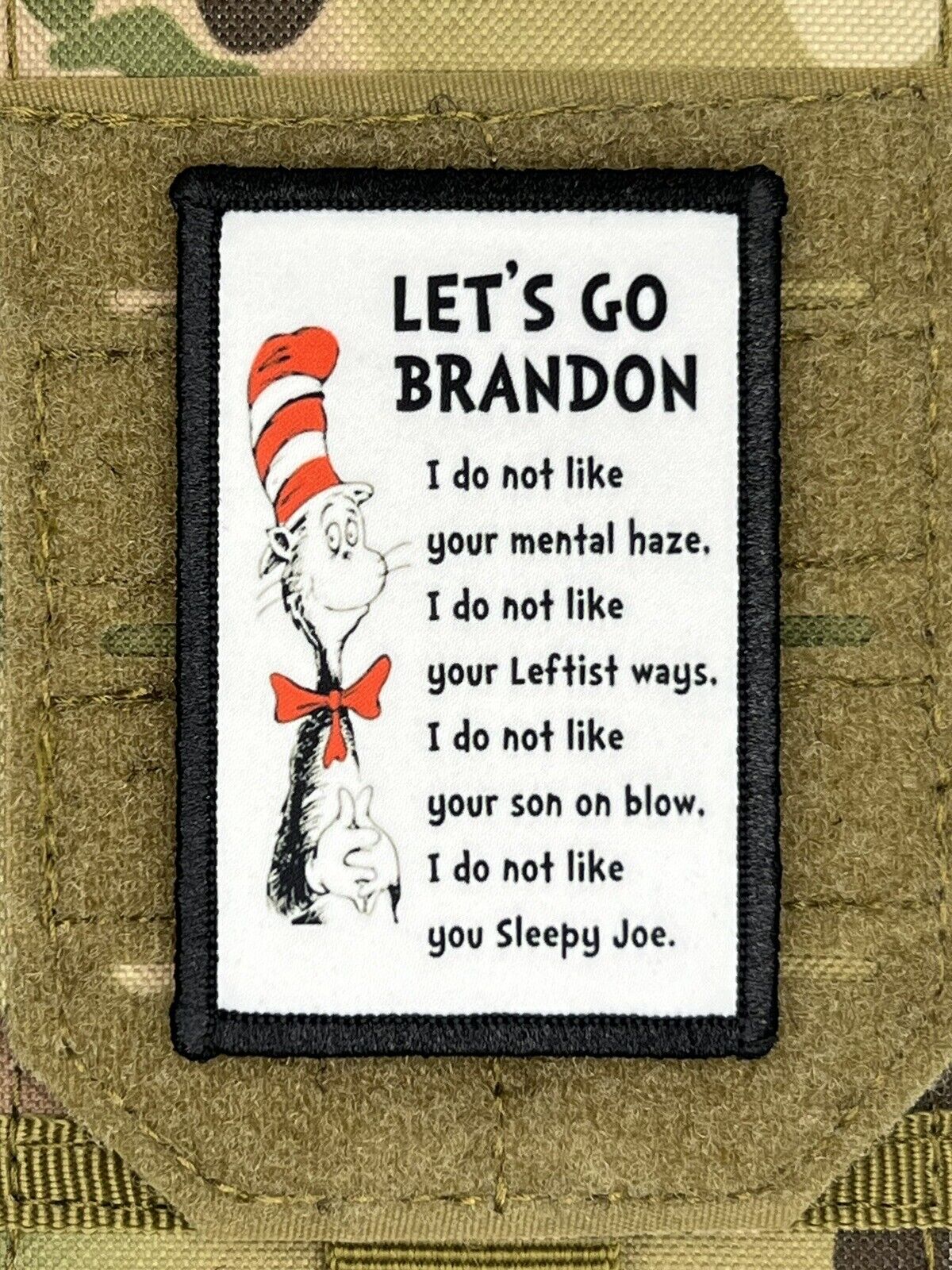 Let's Go Brandon - The Cat In The Hat Morale Patch / Military ARMY Tactical 607
