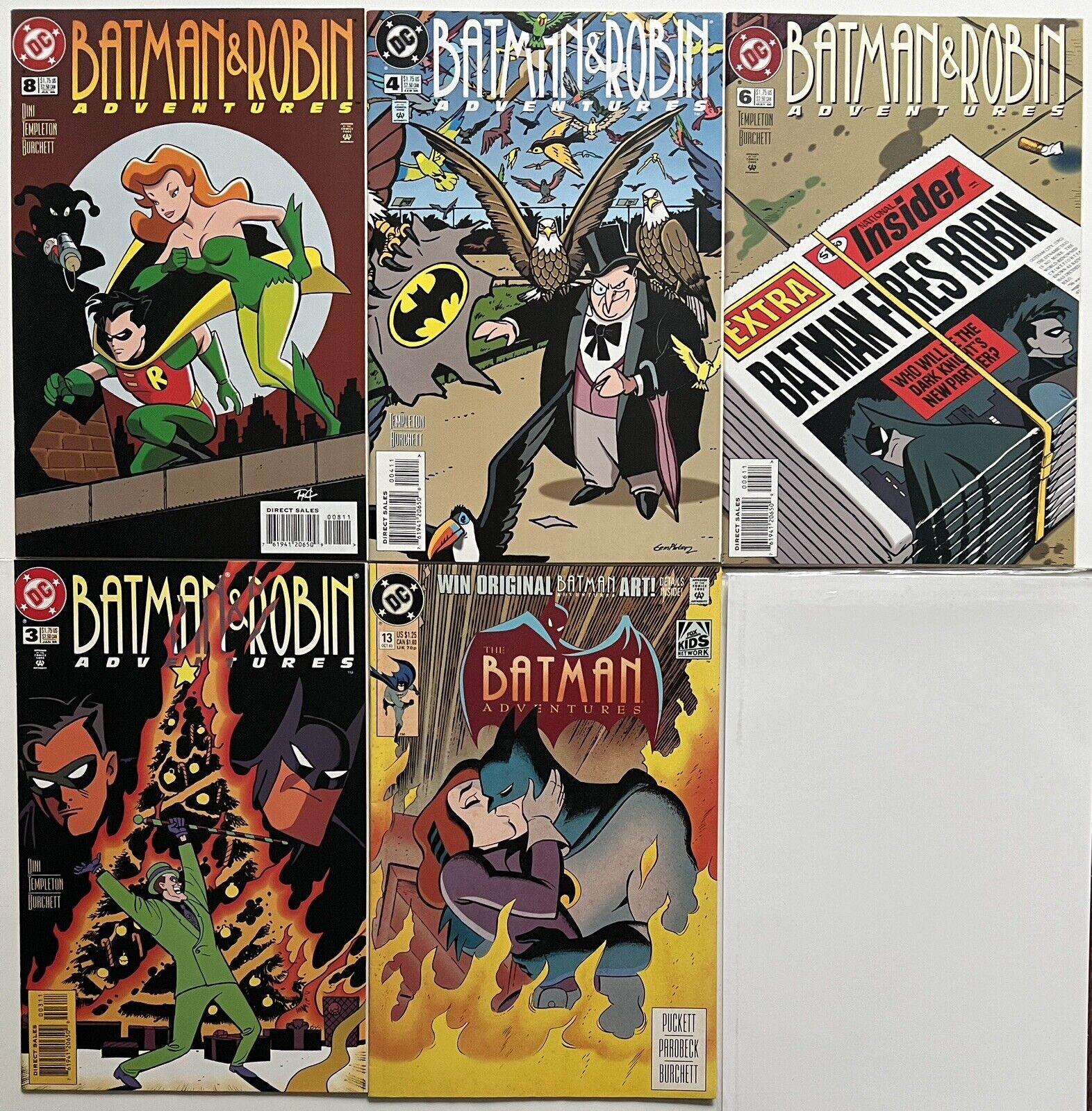 Batman & Robin Adventures (1995) #3 4 6 8 13 Comic Book Lot of 5 Harley Quinn