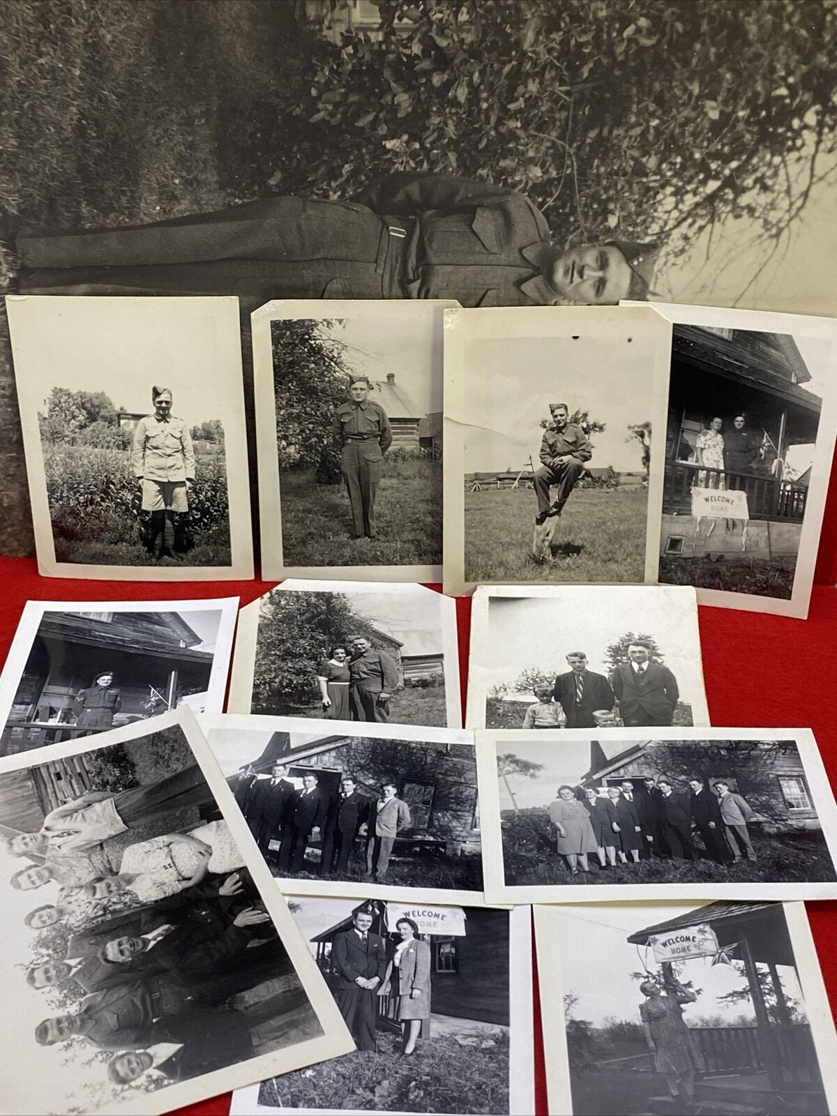 Early 1900's Wartime War Canadian Soldier Farm Original Vintage Rare Photographs