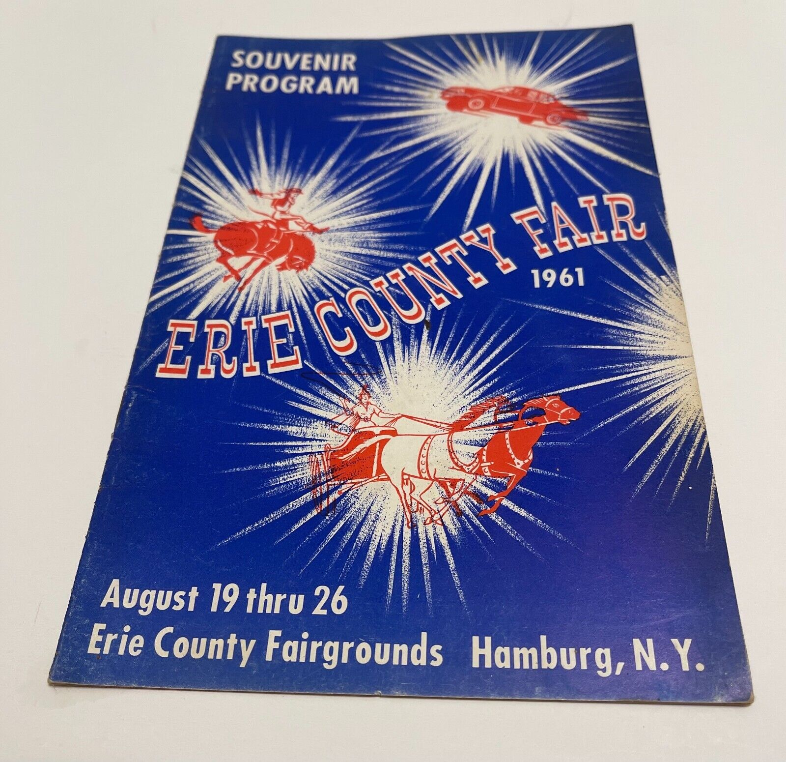 1961 ERIE COUNTY FAIR SOUVENIR PROGRAM HAMBURG, NEW YORK