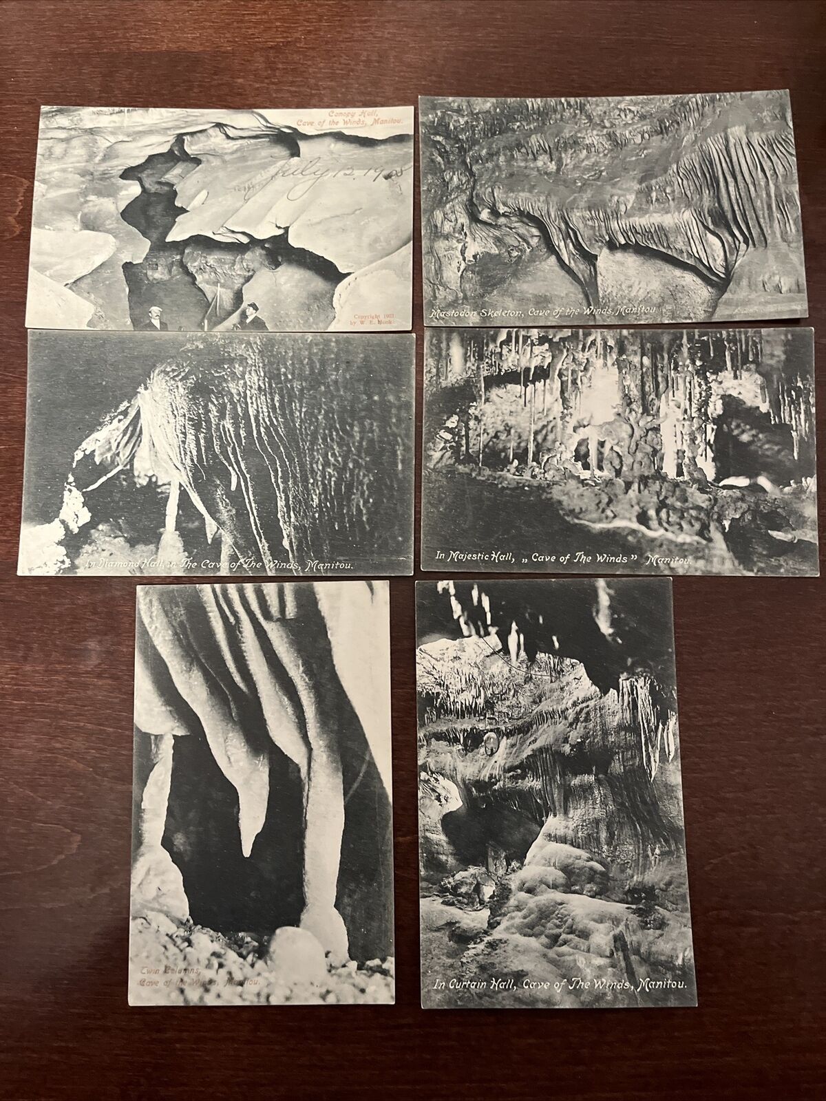 Vintage Cave Of The Woods Colorado Postcards 