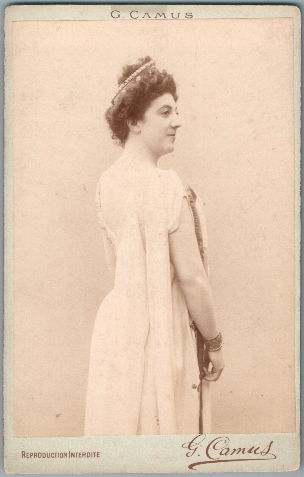 CABINET PHOTO WOMEN TO IDENTIFY SOPRANO ARTIST ACTRESS? PAR CAMUS 1880\' OPERA