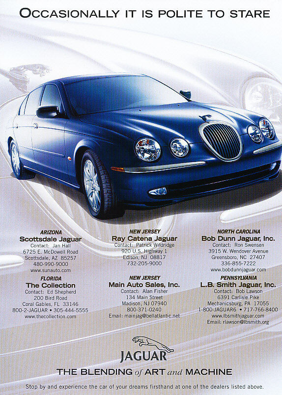 2000 Jaguar S-Type - stare -  Classic Vintage Advertisement Ad D09