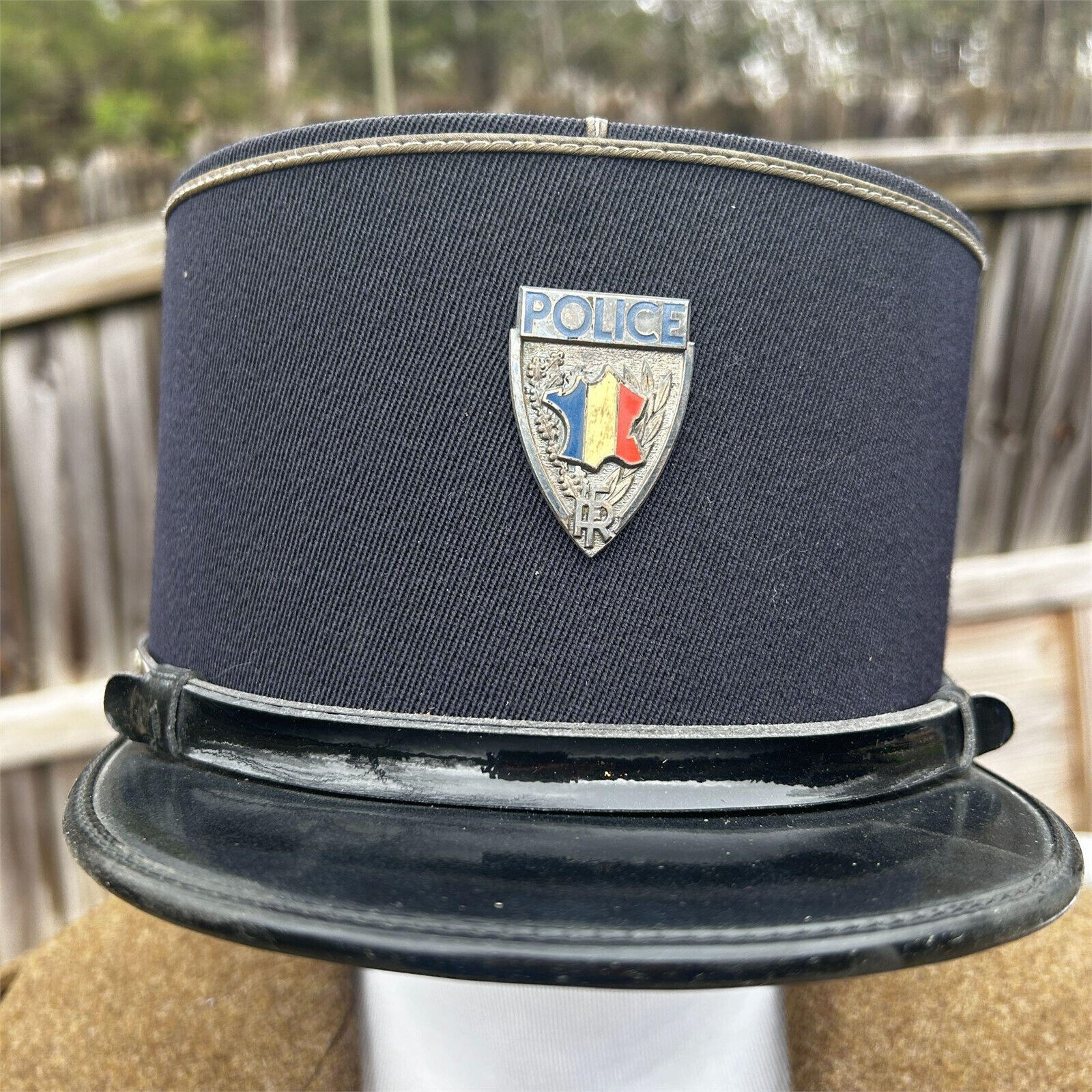 French Gendarme Police Hat Kepi Navy Blue Houssard Vintage Excellent Condition