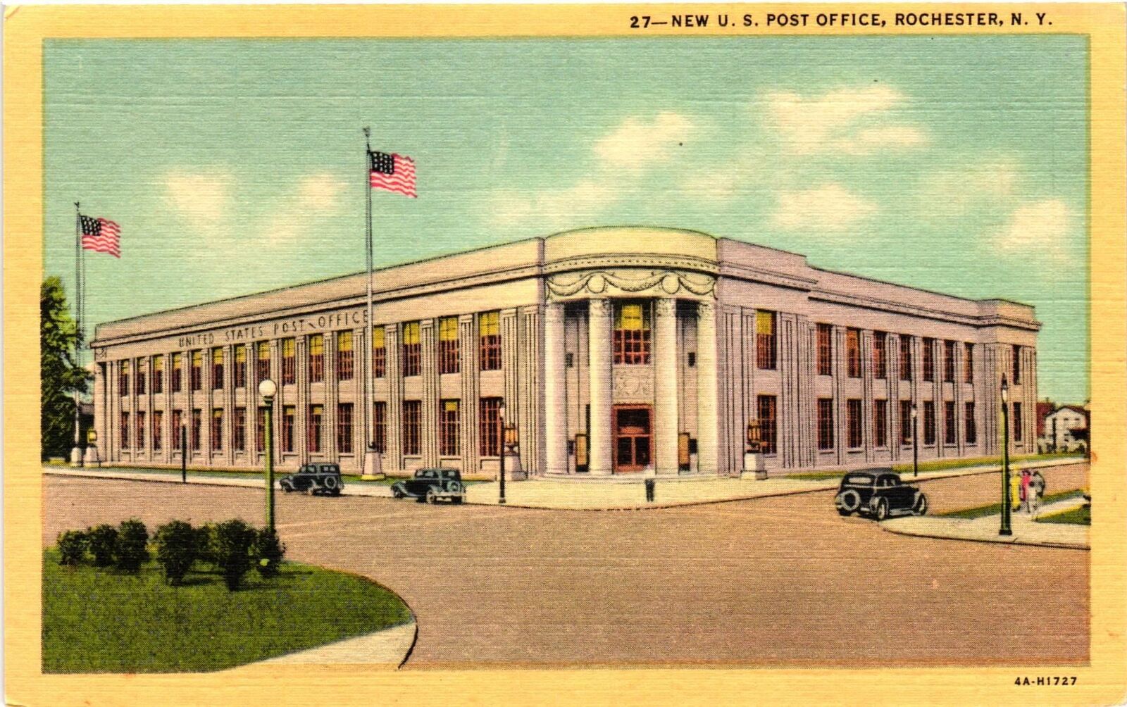 Vintage Postcard- U.S. POST OFFICE, ROCHESTER, N.Y.