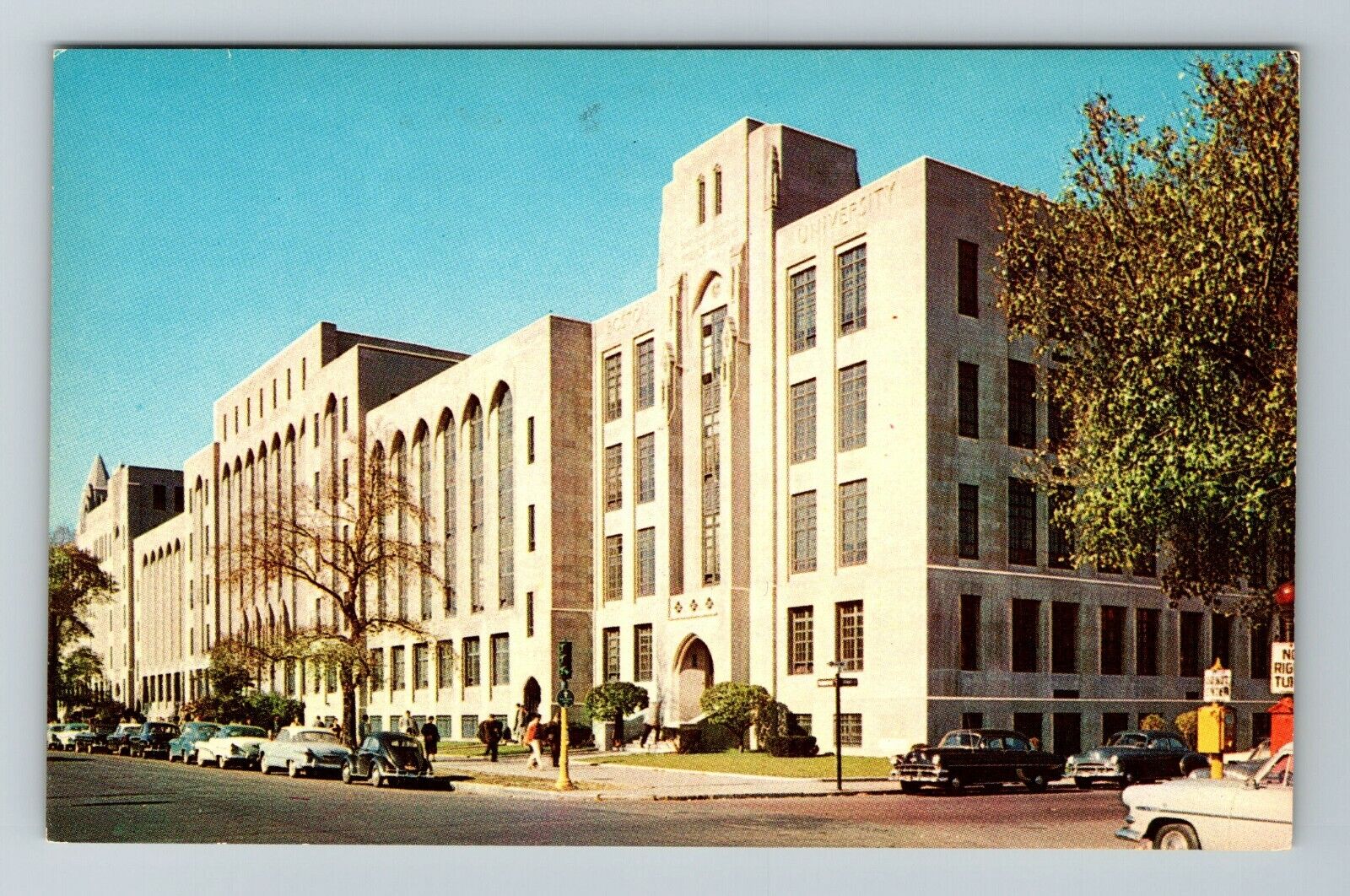 Boston MA-Massachusetts, Boston University, Exterior, Vintage Postcard