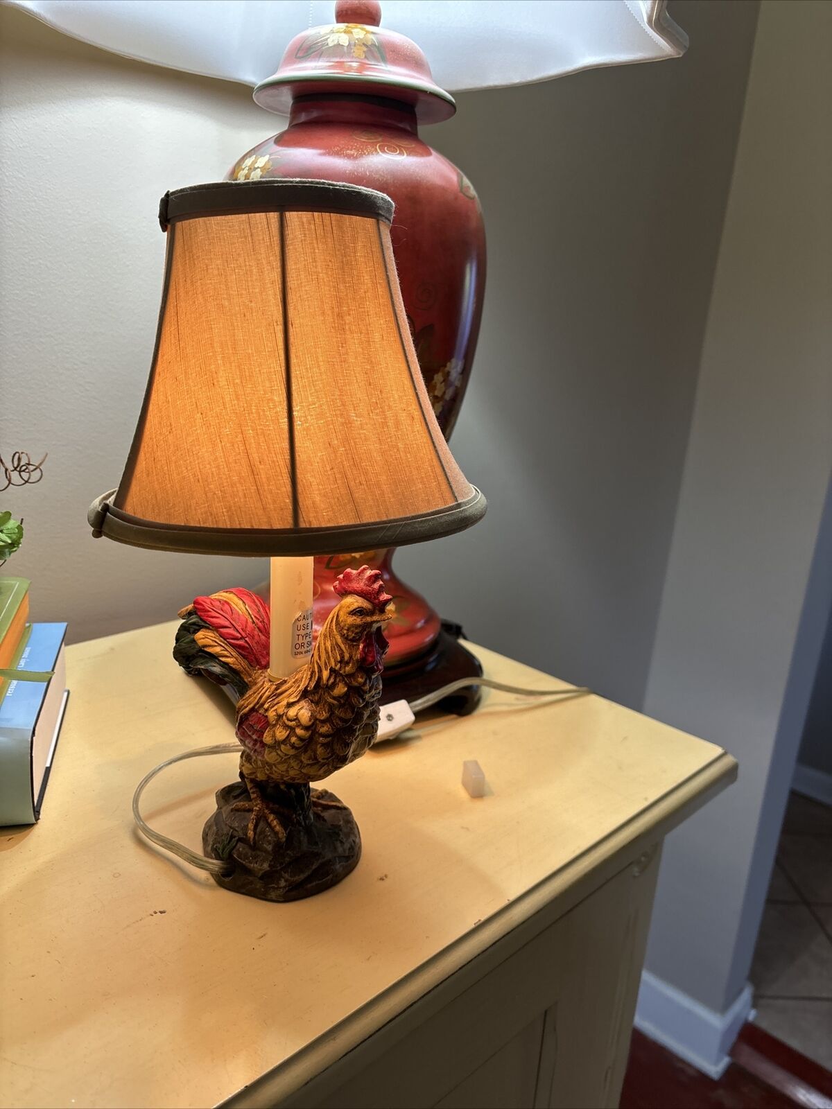 Rooster Desk Lamp Works Great Condition Vintage 1950s