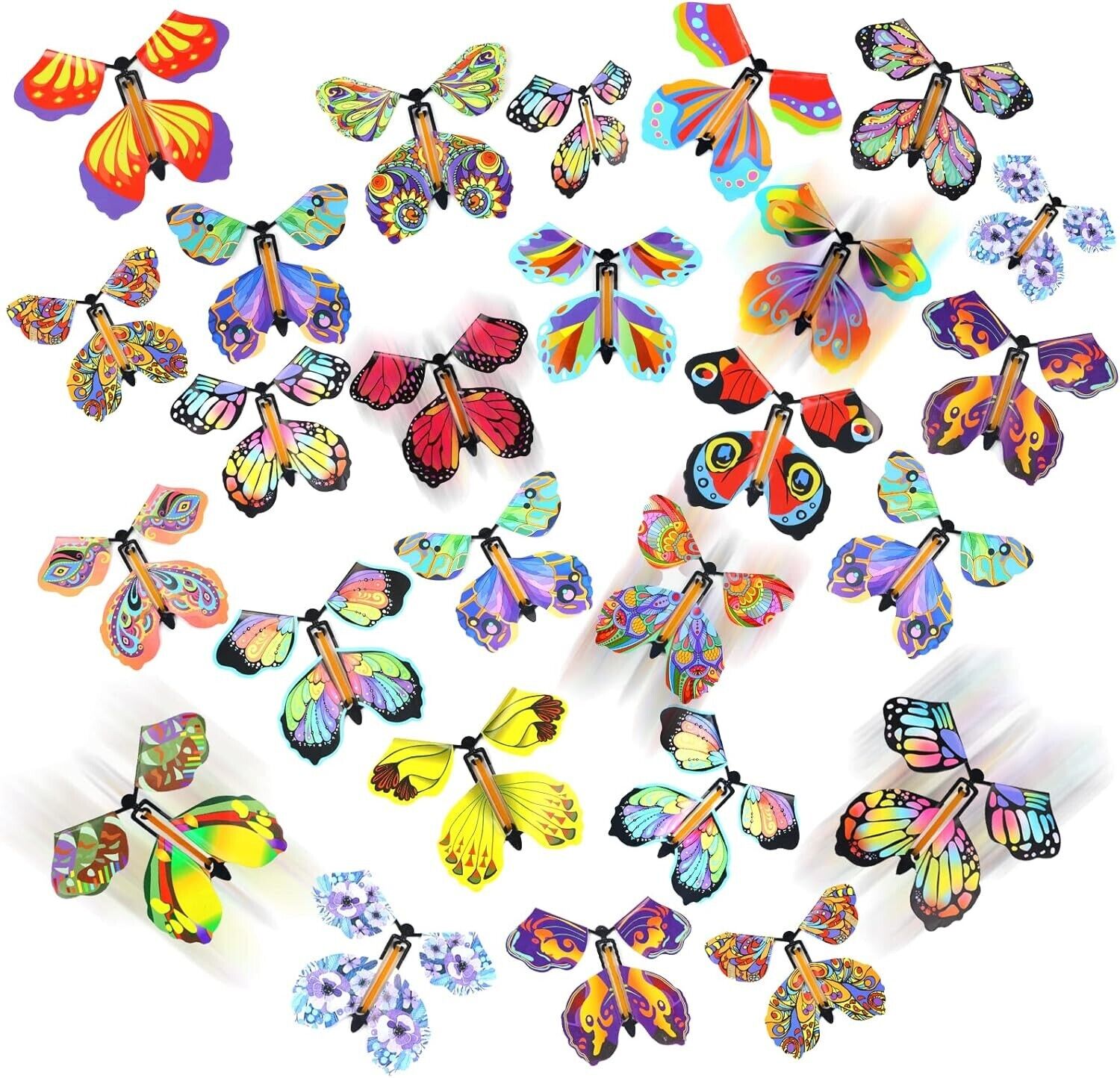 20 PIECES Butterfly Magic Flying Surprise Toy for Explosion Box Gift Fillers NEW