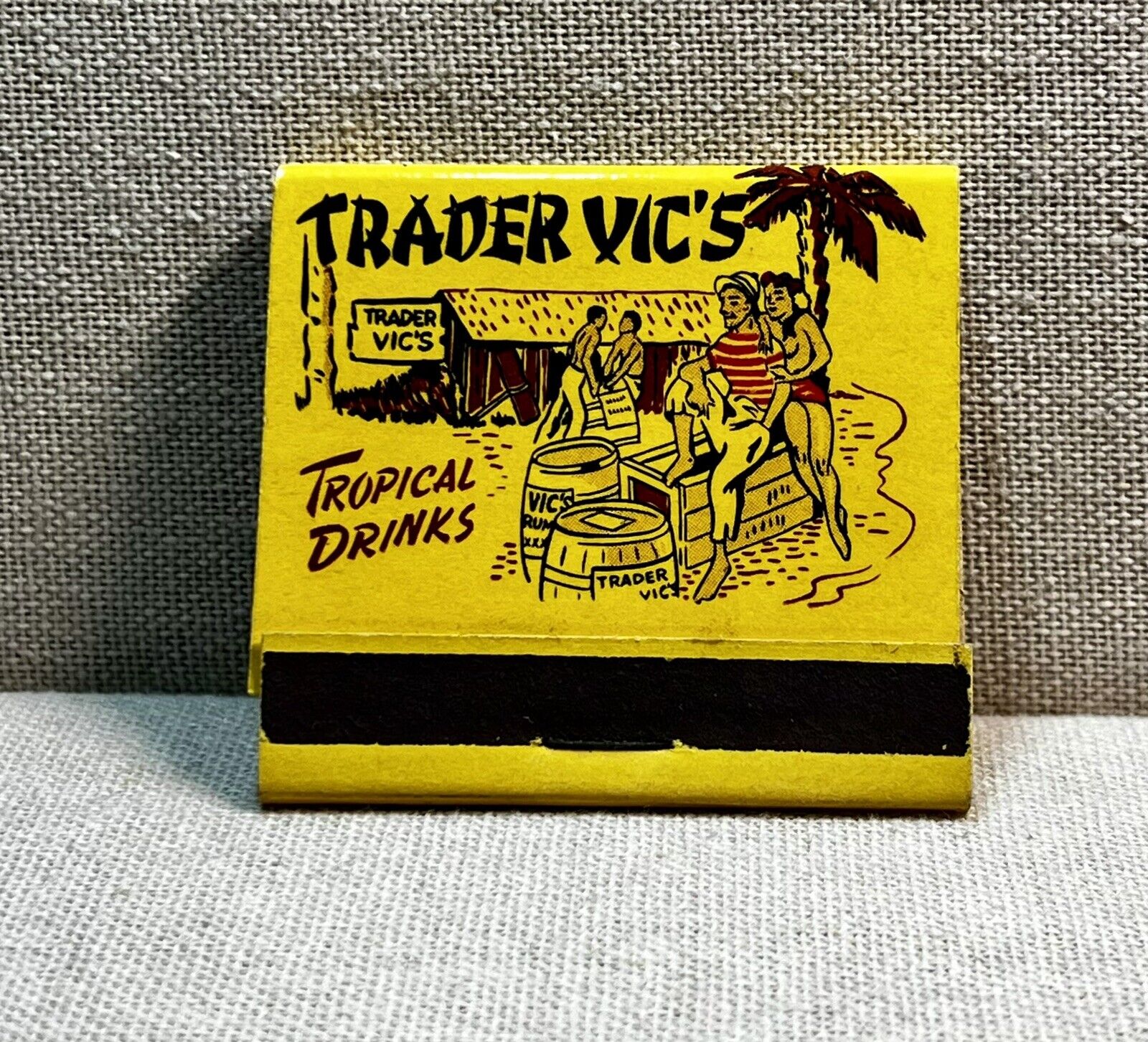Rare Vintage Trader Vic’s Honolulu Hawaii Full Matchbook Unused Matches 40s/50s