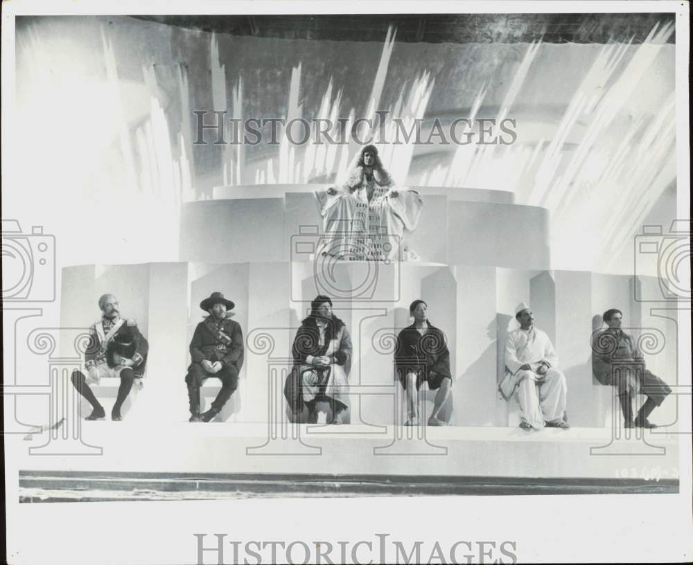 1946 Press Photo Abraham Sofaer and cast in \