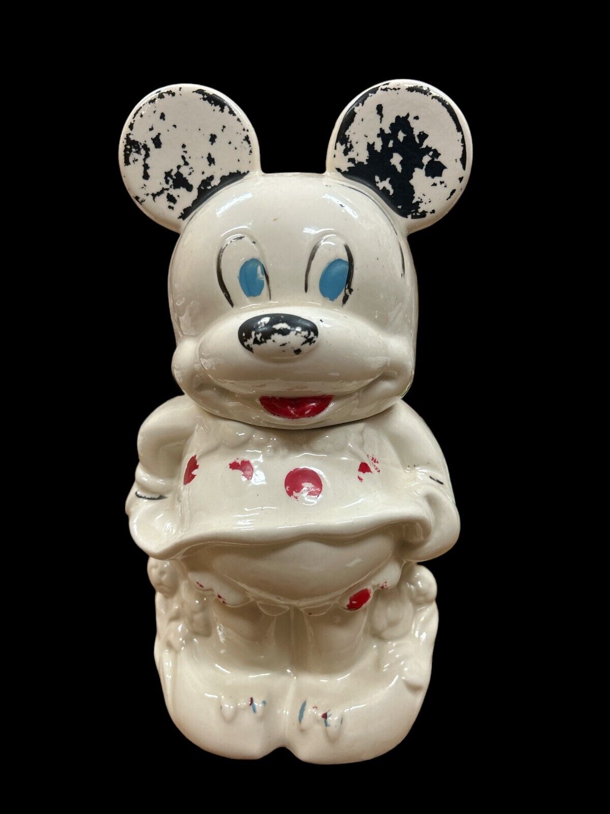 Vintage 1940\'s Walt Disney Turnabout Mickey and Minnie Mouse Cookie Jar