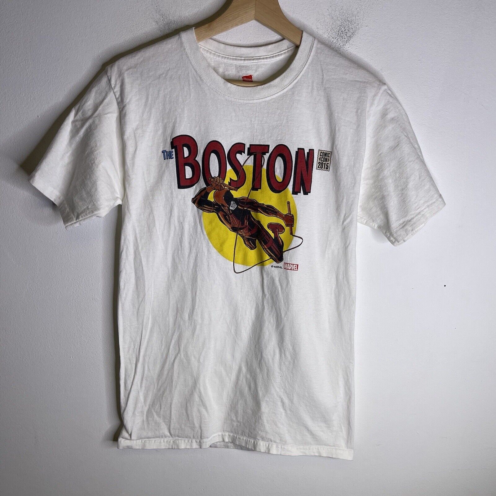 Daredevil Boston Comic Con 2016 T Shirt Mens Small Marvel Comics Superhero White