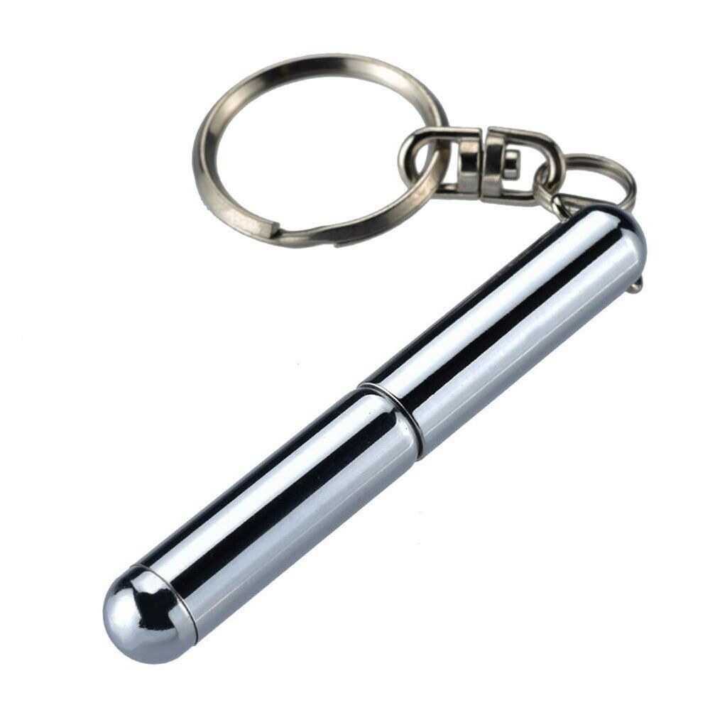 New portable retractable tool pen Keyring creative stainless steel keychain pen
