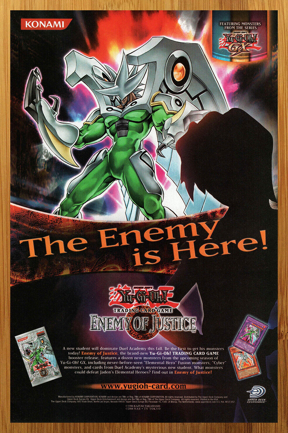 2007 Yu-Gi-Oh Enemy of Justice Print Ad/Poster TCG Trading Card Game Promo Art