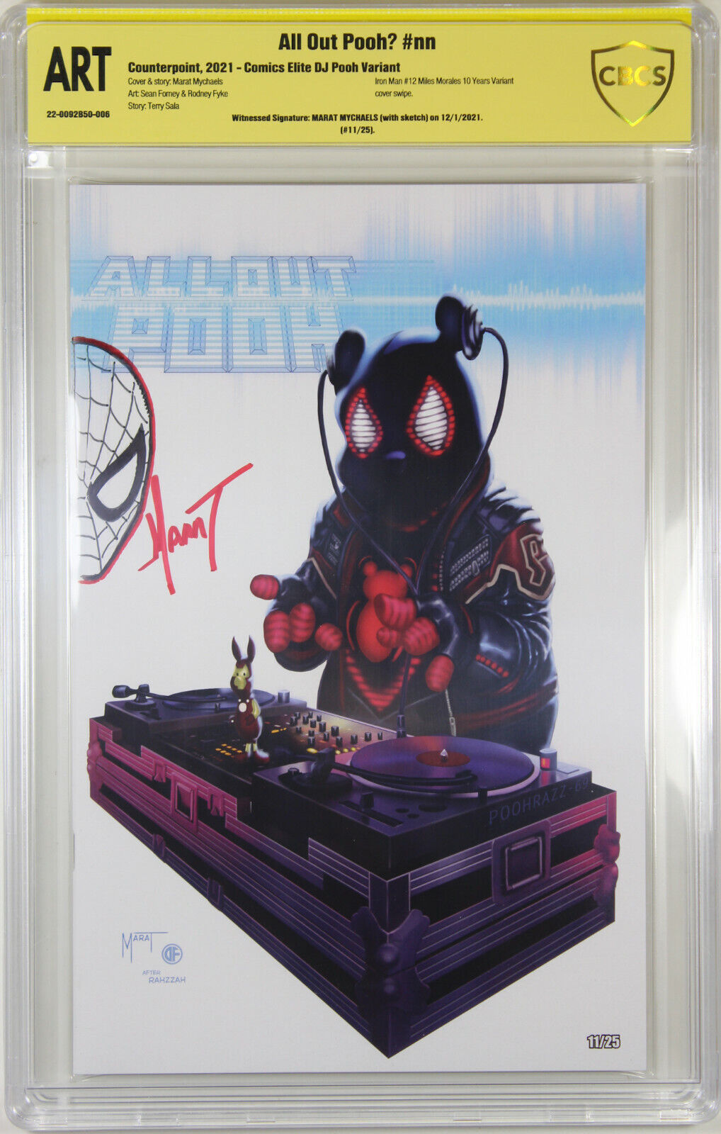 ALL OUT POOH #NN (MARAT MYCHAELS MILES MORALES HOMAGE VIRGIN) CBCS ART REMARKED