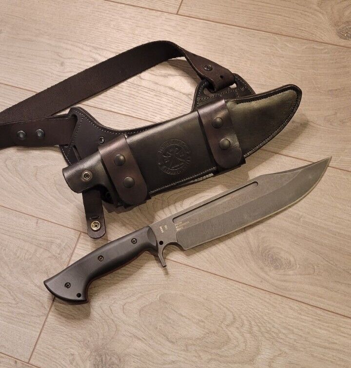 Work Tuff Gear Puzon Wilderness Bowie Knife (Full Size) w Custom Leather Rig