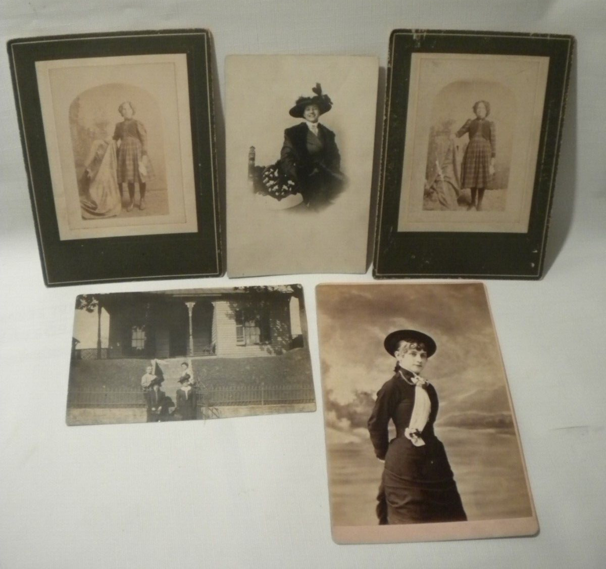 Original Antique Early 1900s Women In Dresses Post Cards & Photographs Photos