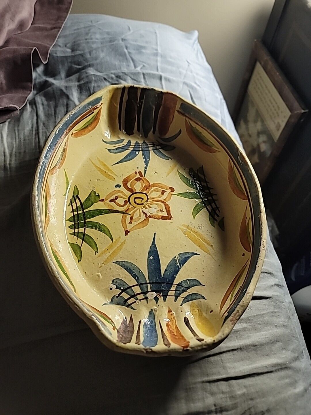 Beautiful Antique (Native American, Mexican)?? Glazed Platter