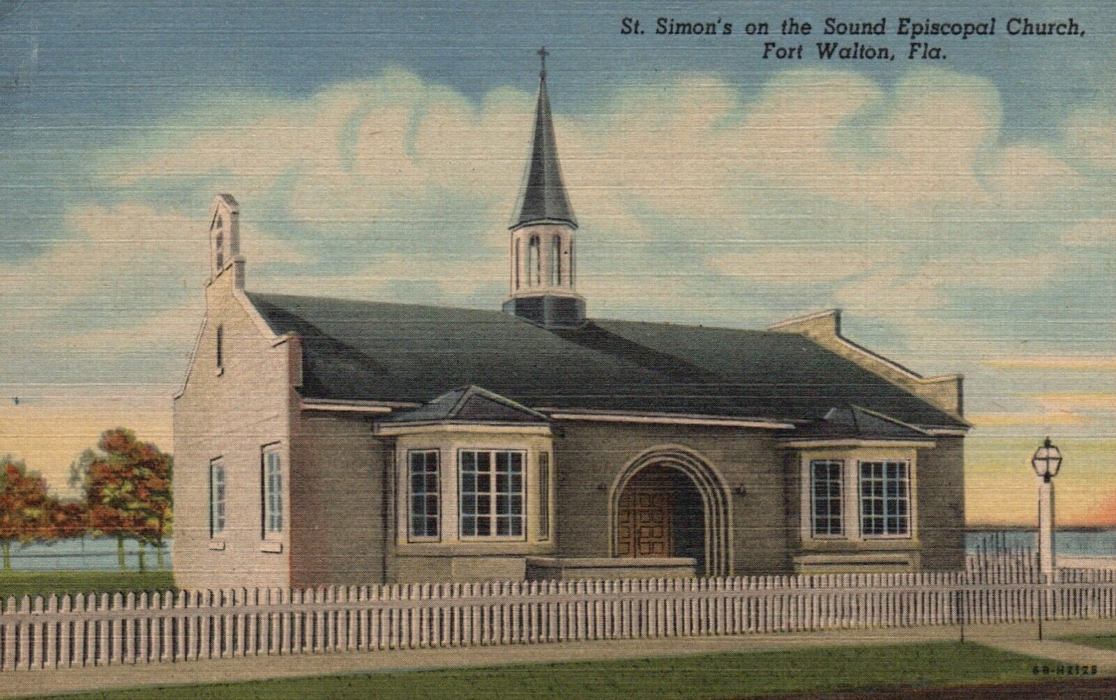 Postcard FL Fort Walton St Simons on Sound Episcopal Church Vintage PC G3437