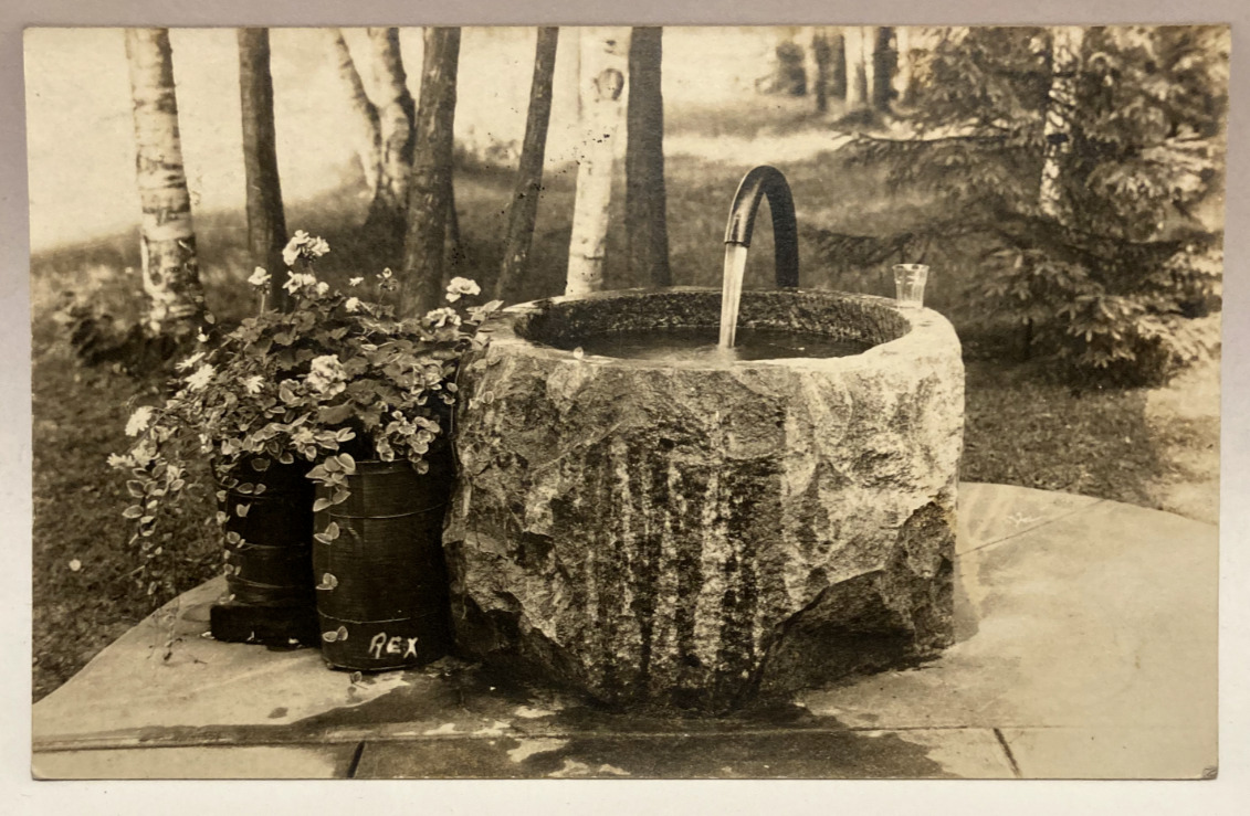 1924 RPPC Water Well, Conway, Michigan MI Vintage Real Photo Postcard