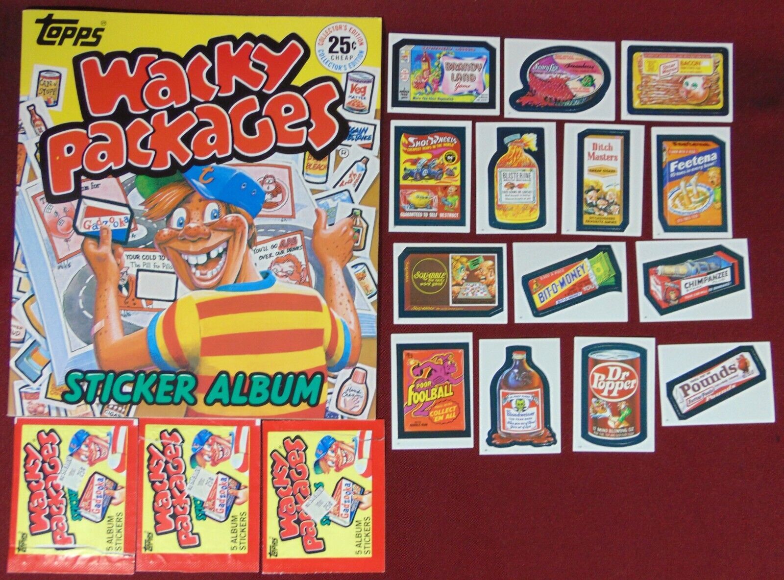 Vintage 1982 Wacky Packages Book With 14 Stickers Topps