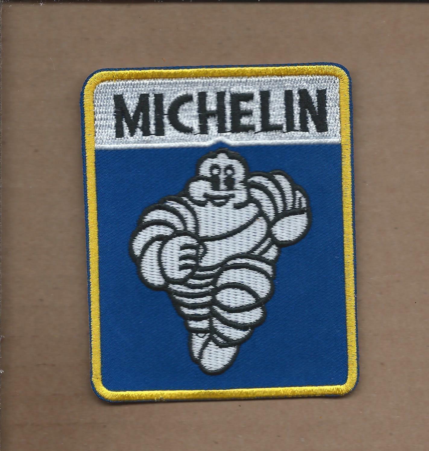 NEW 3 X 3 3/4 INCH MICHELIN TIRES IRON ON PATCH 