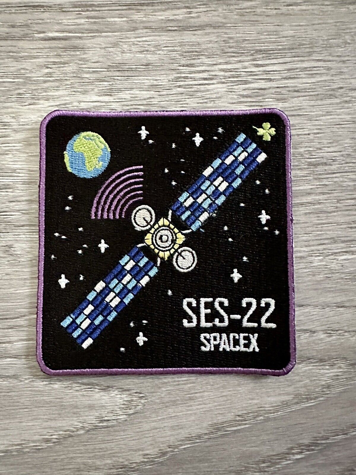 Original SPACEX SES 22  MISSION PATCH FALCON 9 NASA SATELLITE