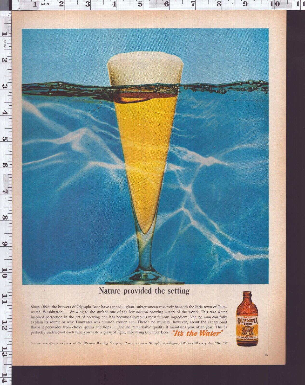 1962 Vintage Print Ad Olympia Beer