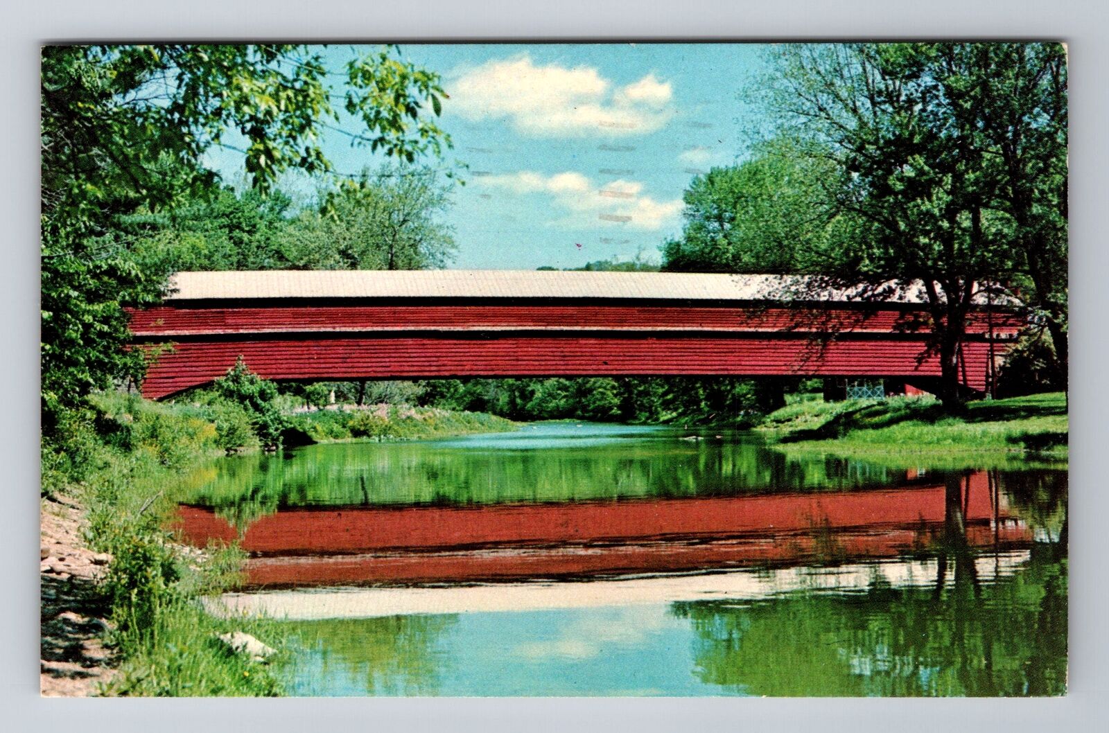 Virginville PA-Pennsylvania, Dreibelbis Station Covered Bridge, Vintage Postcard