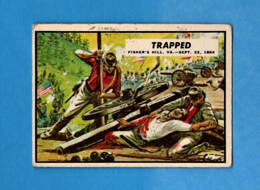 1962 TOPPS Civil War News Card # 77 TRAPPED