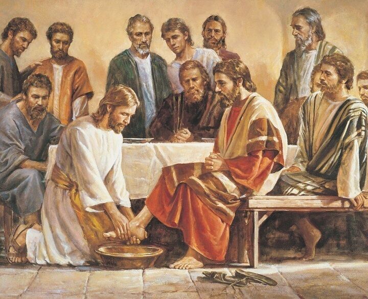 Lord Jesus Christ washing the Apostles feet Art Print 8\
