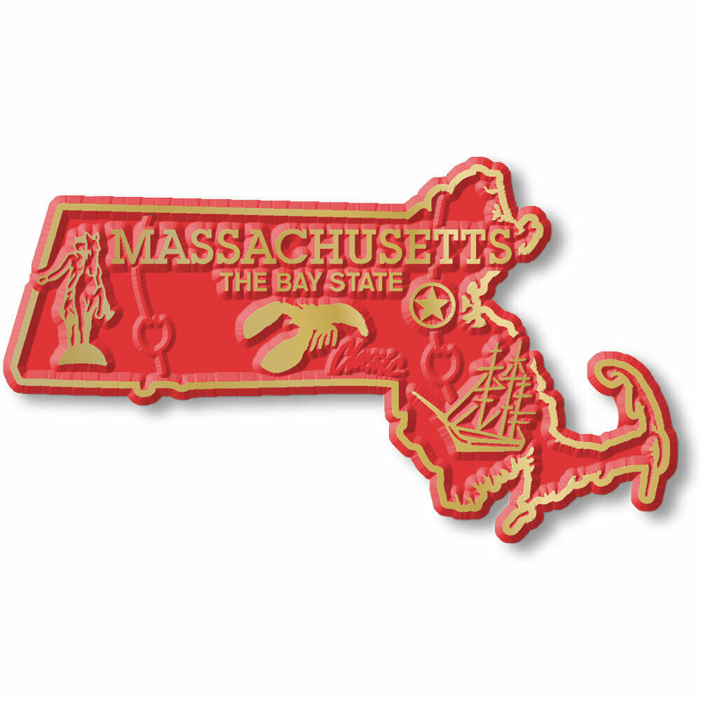 Massachusetts Small State Magnet by Classic Magnets, 3\