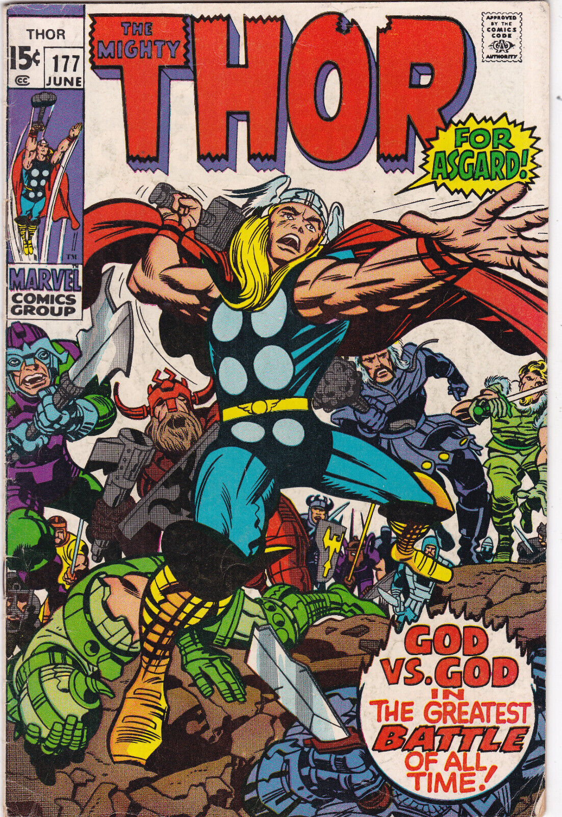 THE MIGHTY THOR #177 F/VFINE Early App SURTUR STAN LEE Jack Kirby Marvel 1970🗝️
