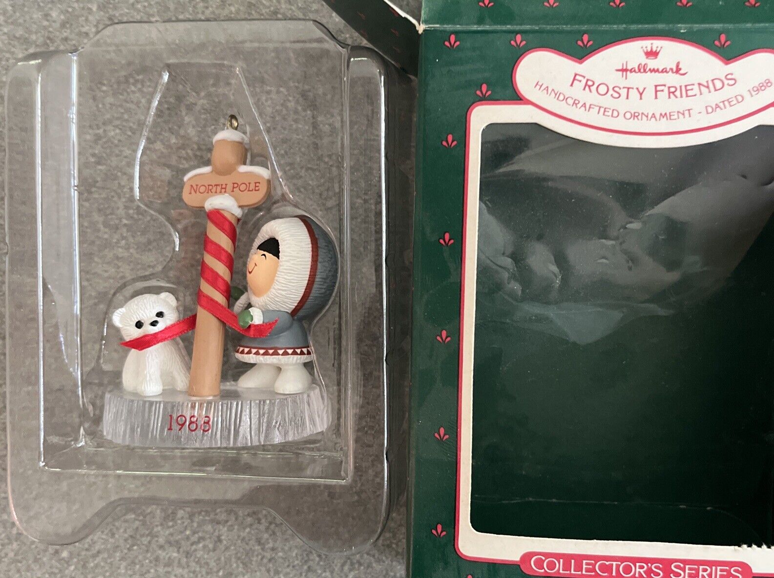 Frosty Friends Vintage 1988 Dated Hallmark Ornament 9th in the series With Box
