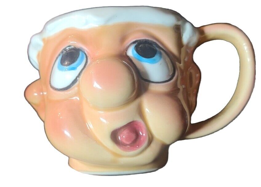 Vintage Norcrest Old Man Grandpa Face Mug Cup