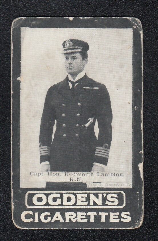 1901 Trade Card Capt. HEDWORTH LAMBTON Admiral of the Fleet Sir Hedworth Meux 