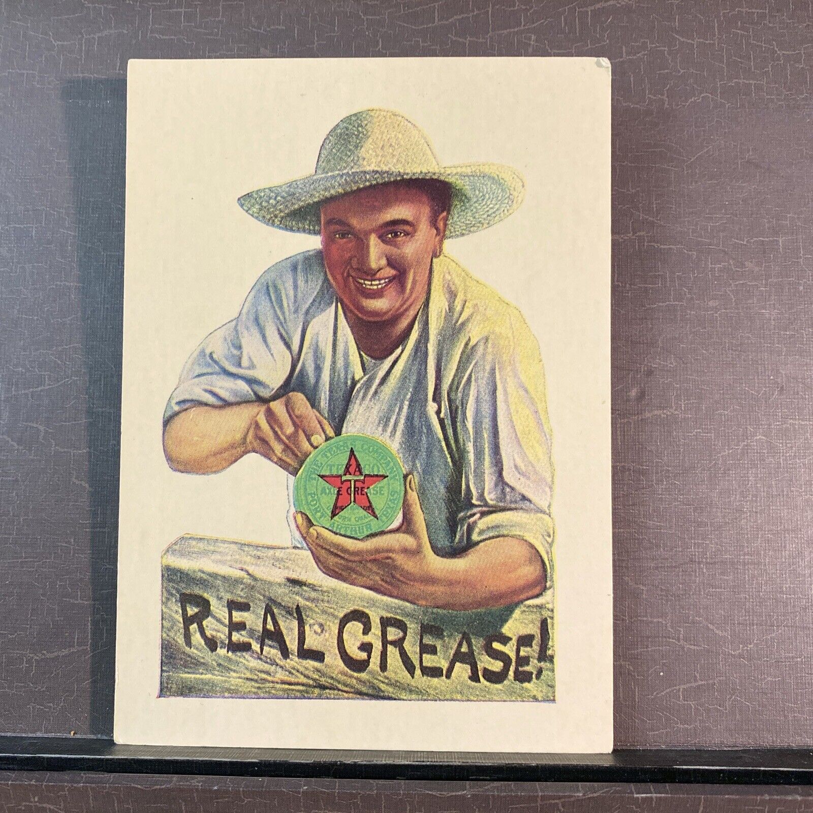 Texaco Real Grease AD axle 1989 trade card CONTINENTAL Postcard