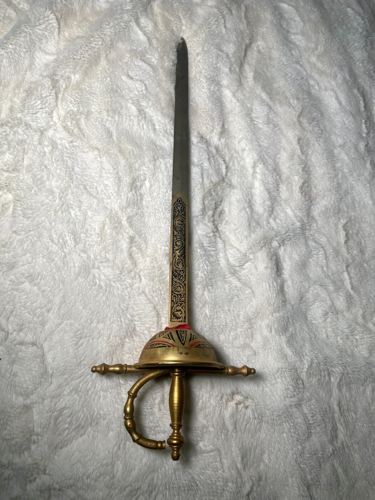 Vintage Gold & Red Decorative Sword