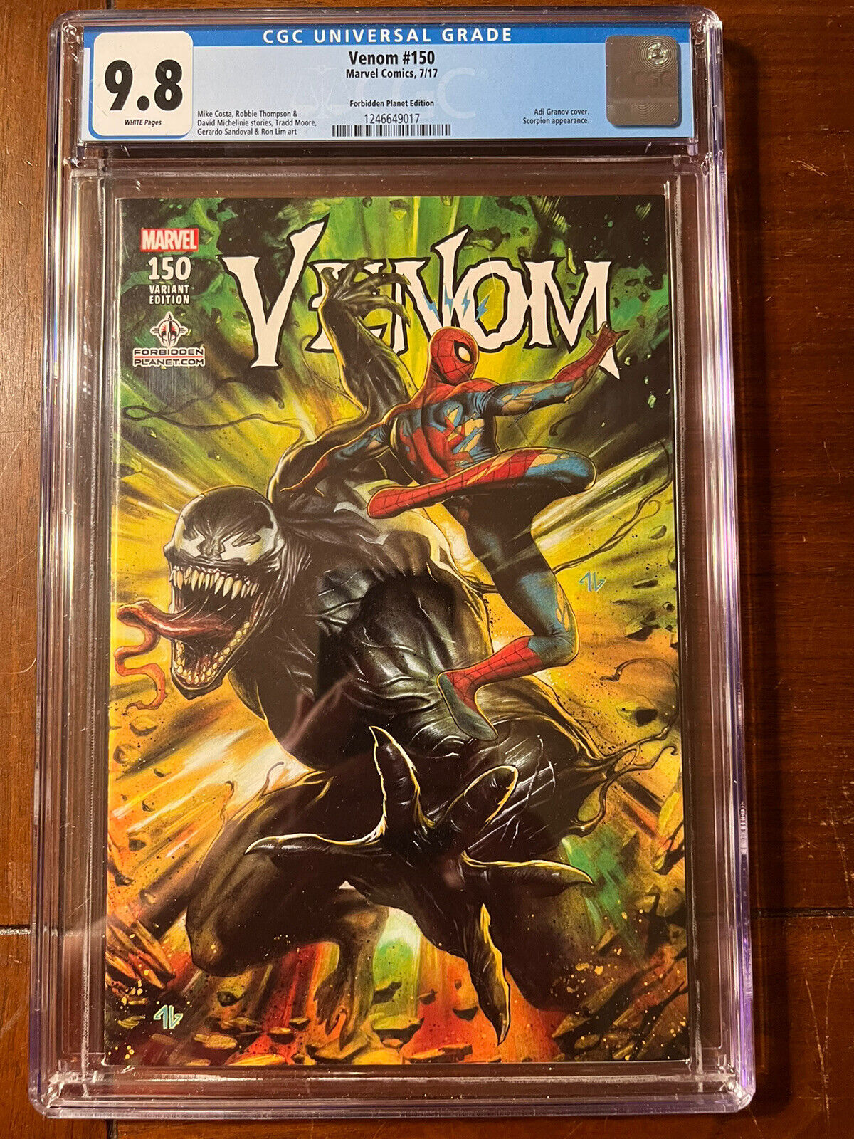 VENOM #150 7/17 CGC 9.8 FORBIDDEN PLANET EDITION VARIANT WHITE PAGES NICE